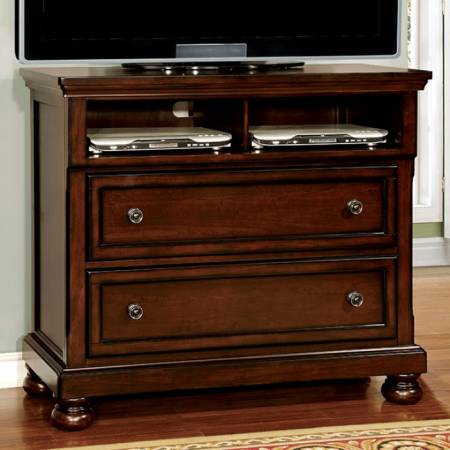 Northville Media Chest Dark Cherry Finish 